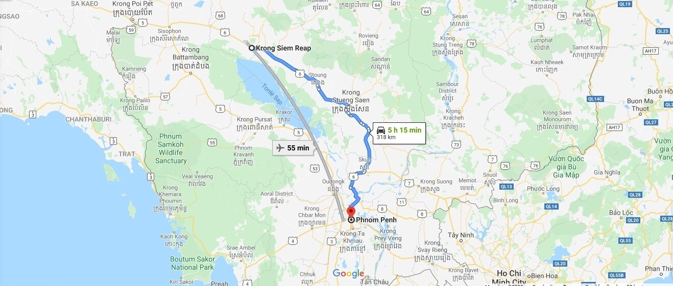 Hoe van Siem Reap naar Phnom Penh te reizen
