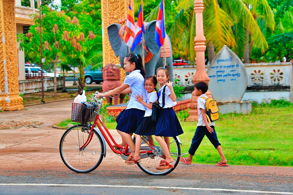 Vriendelijke Cambodjaans bevolking